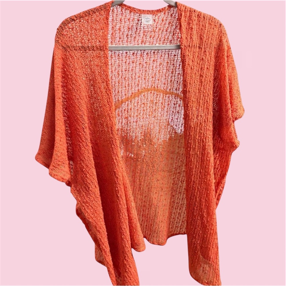 Vince Camuto Sparkle Open-Knit Kimono / Wrap – One Size
